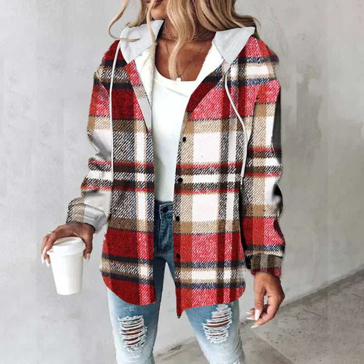 Feminique | Dames Tartan Knopenjack